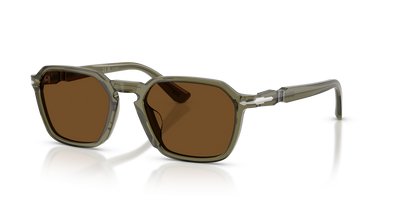Persol PO3414S with Oliva Green Frame and Brown Lenses - Image 1