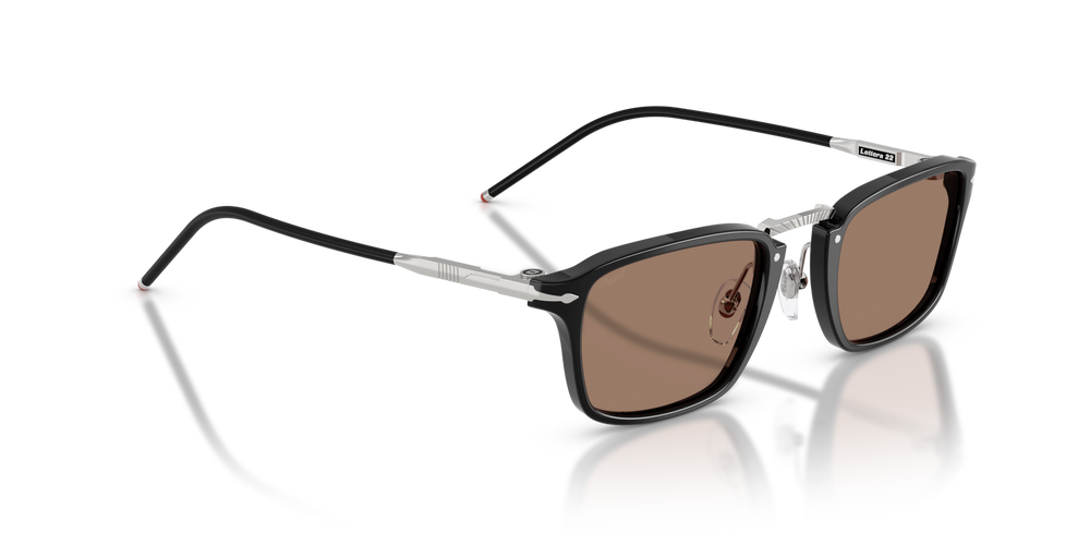 Persol PO3417S - Persol &amp; Olivetti Collection mit Schwarz Gestell und Braun Gläsern - Bild 3