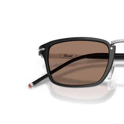 Persol PO3417S - Persol &amp; Olivetti Collection mit Schwarz Gestell und Braun Gläsern – Variantenbild