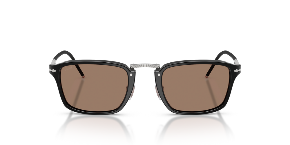 Persol PO3417S - Persol &amp; Olivetti Collection mit Schwarz Gestell und Braun Gläsern - Bild 2