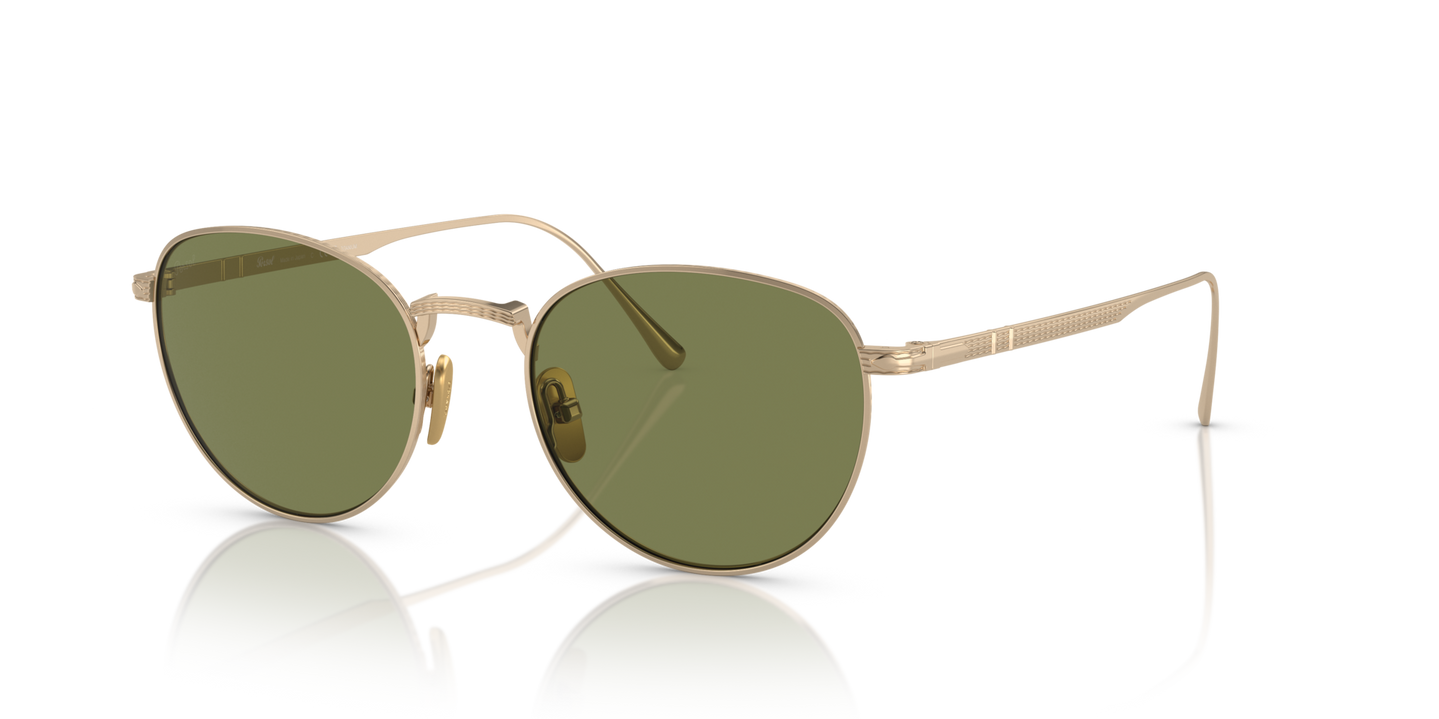 Persol PO5002ST with Gold Frame and Green Lenses - Image 1