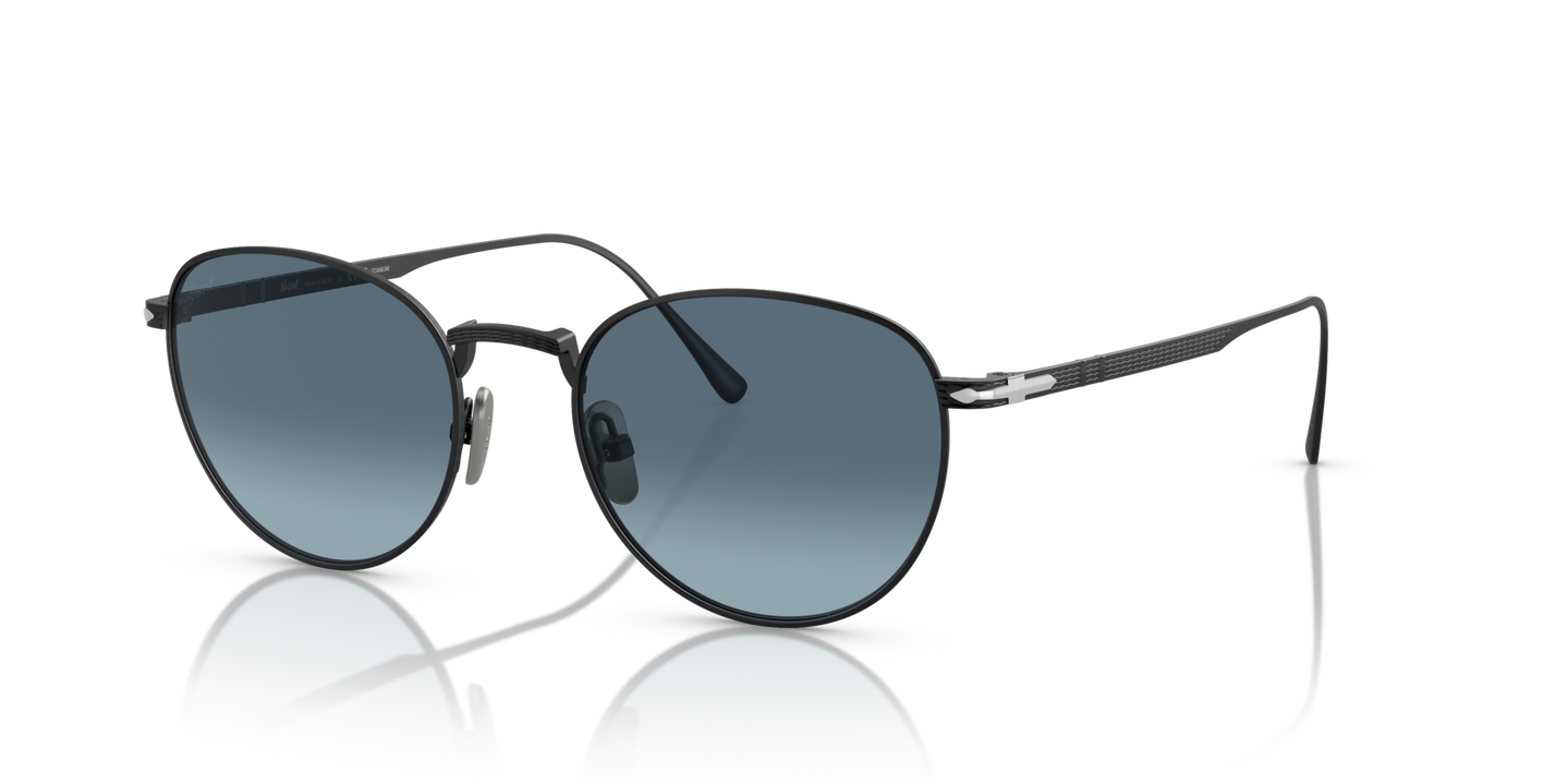 Persol PO5002ST with Matte Black Frame and Blue Lenses - Image 1