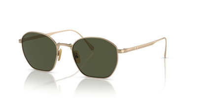 Persol PO5004ST with Gold Frame and Green Lenses - Image 1