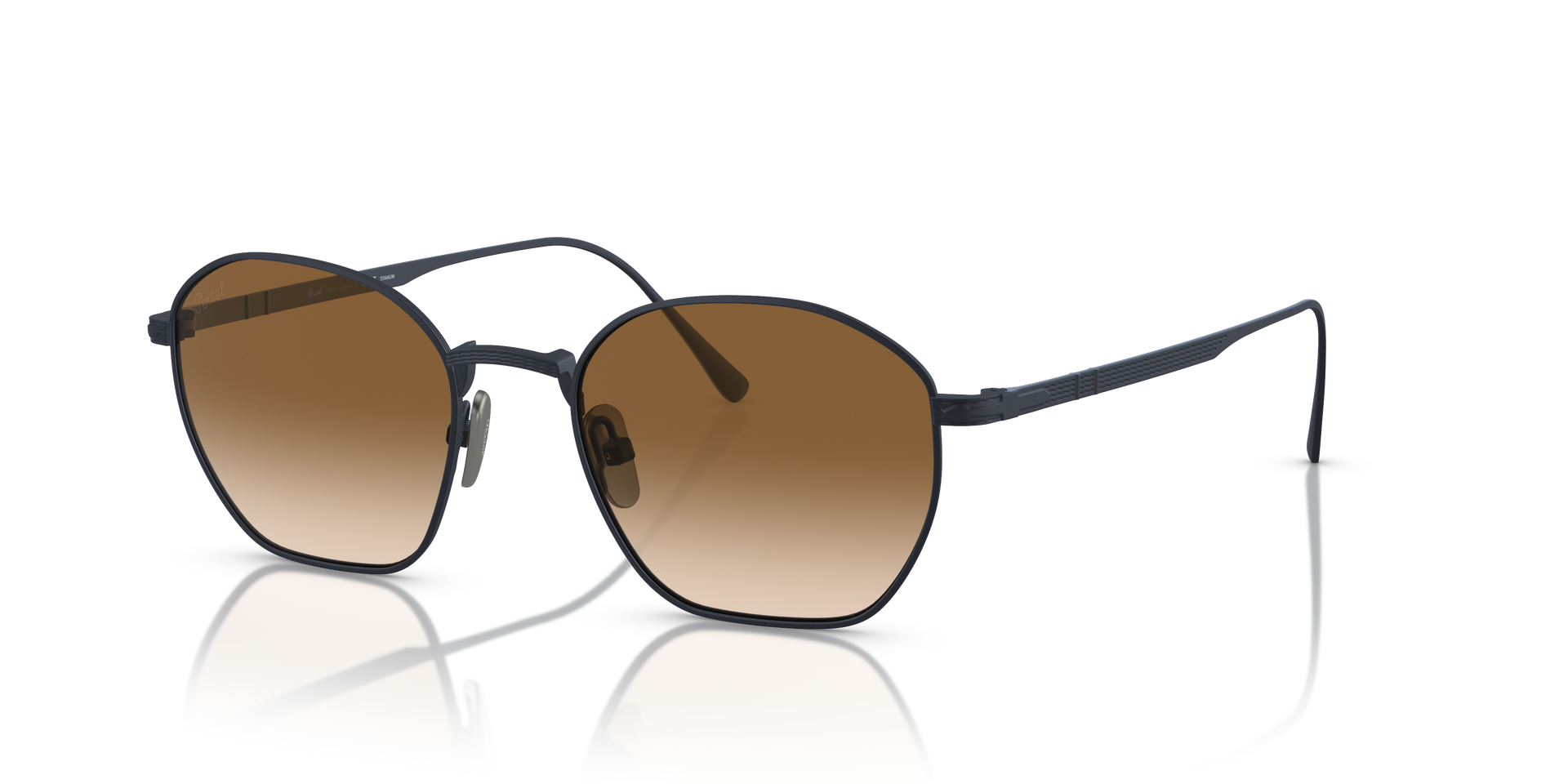 Persol PO5004ST with Brushed Navy Frame and Brown Lenses | Persol® US