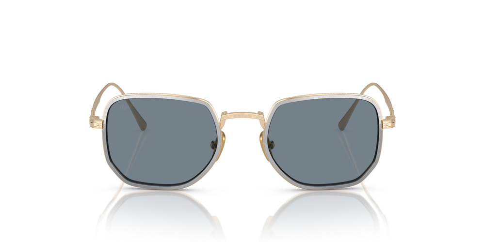 Persol PO5006ST with Gold/Silver Frame and Blue Lenses - Image 2