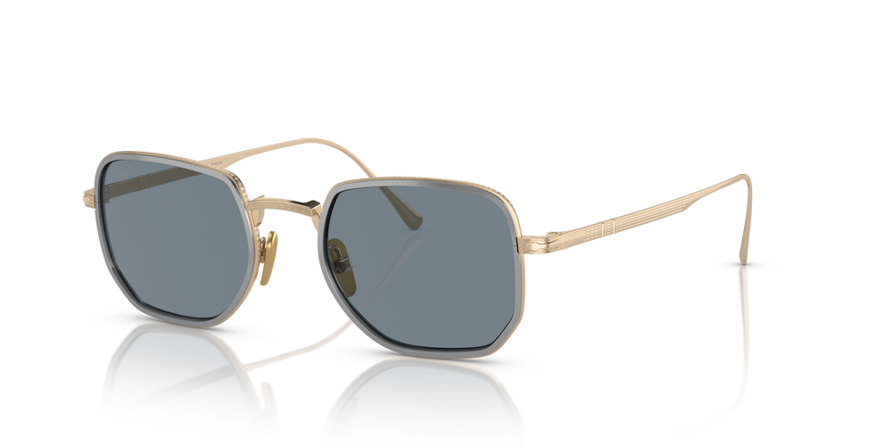 Persol PO5006ST with Gold/Silver Frame and Blue Lenses - Image 1