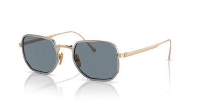 Persol PO5006ST with Gold/Silver Frame and Blue Lenses - Image 1