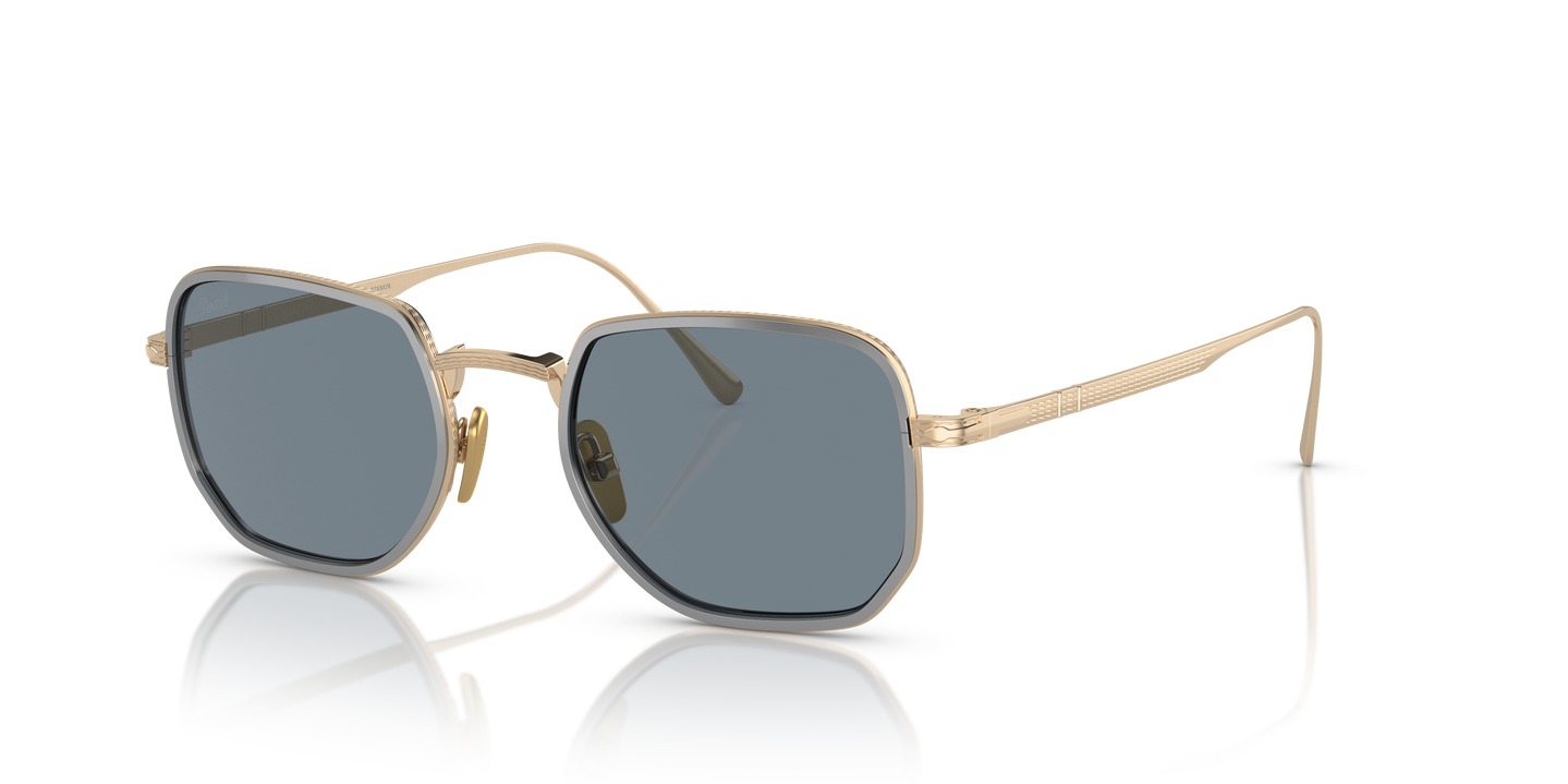 Persol PO5006ST with Gold/Silver Frame and Blue Lenses | Persol® US
