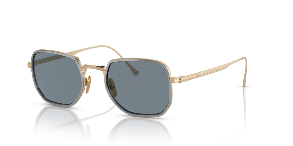 Persol PO5006ST mit Gold/Silber Gestell und Blau Gläsern - Bild 1