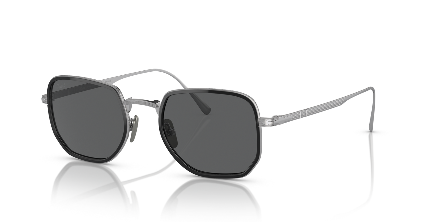 Persol PO5006ST avec Monture Argent/Noir et Verres Gris - Image 1
