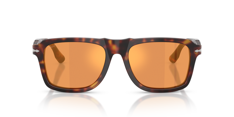 Visit PO8002S with Havana Frame and Orange Lenses