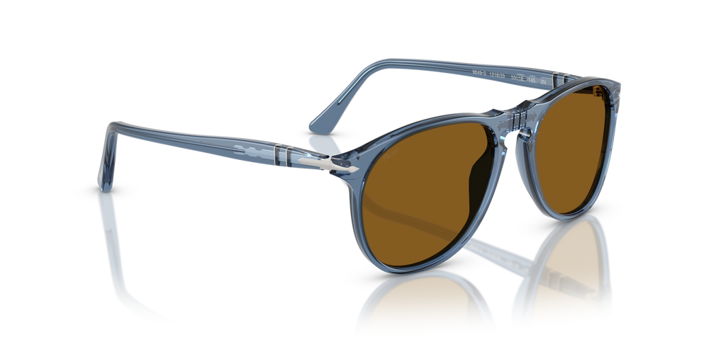 Persol PO9649S avec Monture Bleu marine transparent et Verres Brun - Image 3