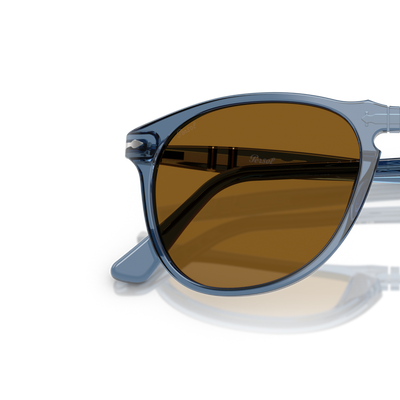 Persol PO9649S avec Monture Bleu marine transparent et Verres Brun – Image variante