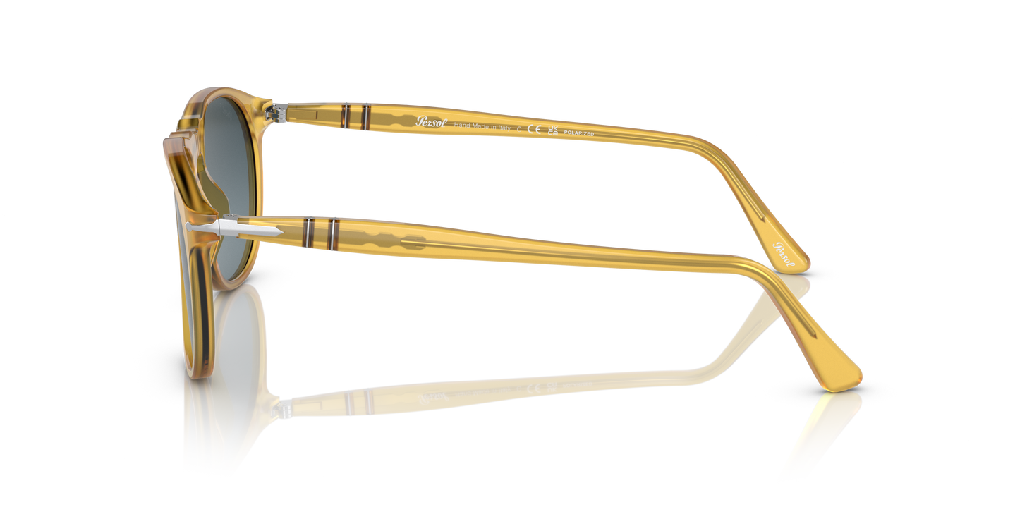 Persol PO9649S with Honey Frame and Blue Lenses - Image 1