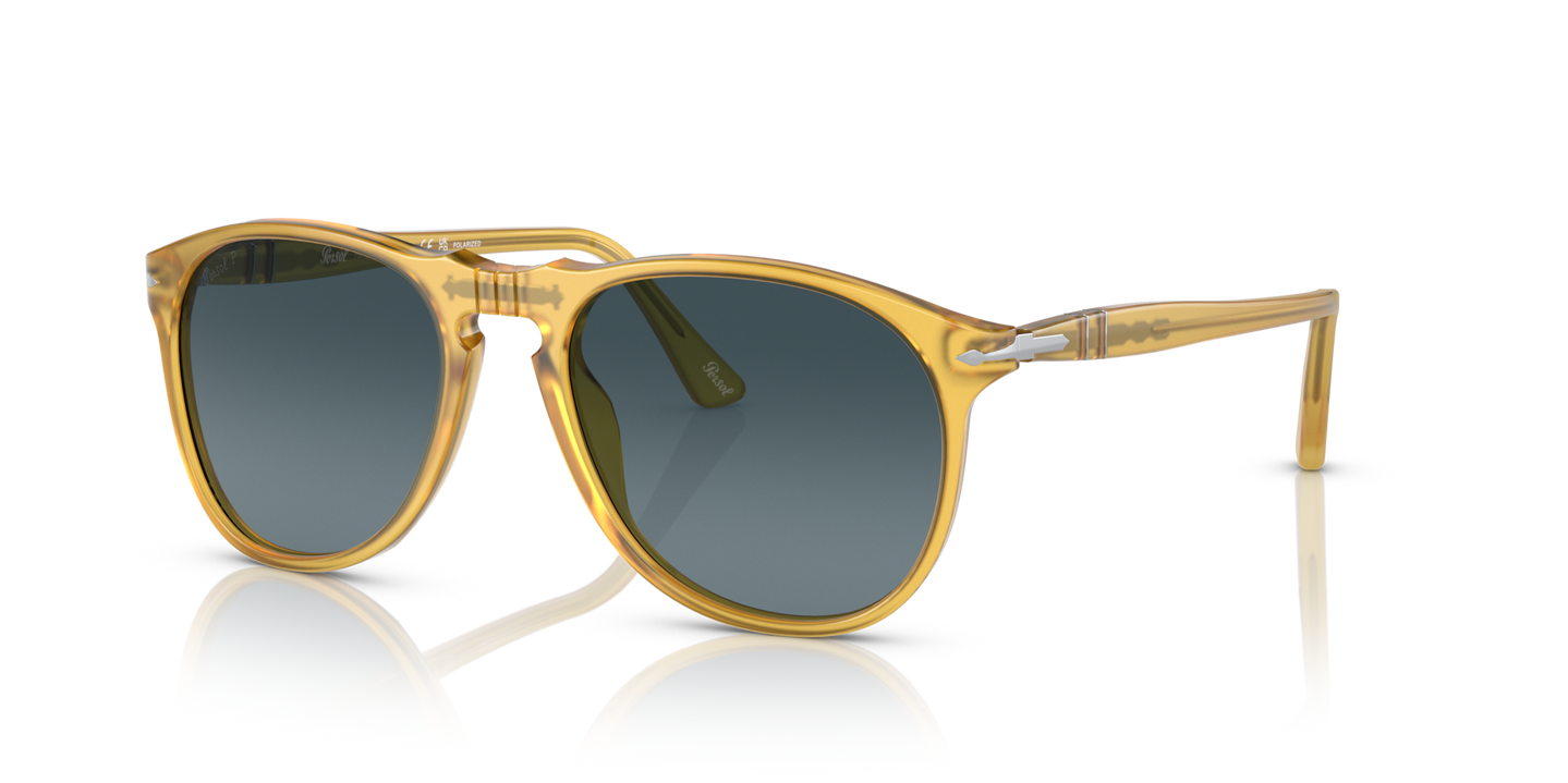 Persol PO9649S with Honey Frame and Blue Lenses - Image 1