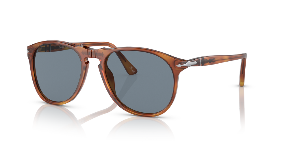 Persol PO9649S with Terra Di Siena Frame and Blue Lenses - Image 1