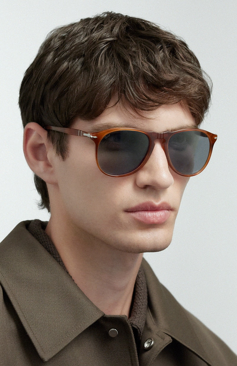 Persol PO9649S with Havana Frame and Green Lenses | Persol® US