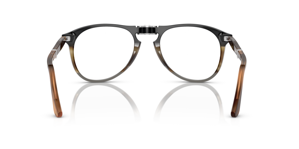 Persol PO9714VM con Montatura Nero/Marrone striato/Grigio - Immagine 6
