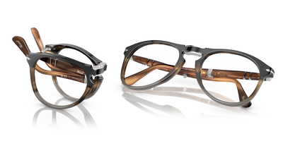 Persol PO9714VM with Black Striped Brown Grey Frame - Image 7