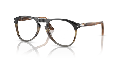 Persol PO9714VM con Montatura Nero/Marrone striato/Grigio - Immagine 2