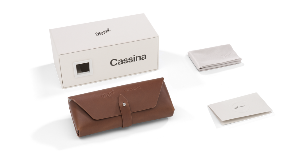 Persol PO3401S - Persol &amp; Cassina Collection with Light Havana Frame and Brown Lenses - Image 6