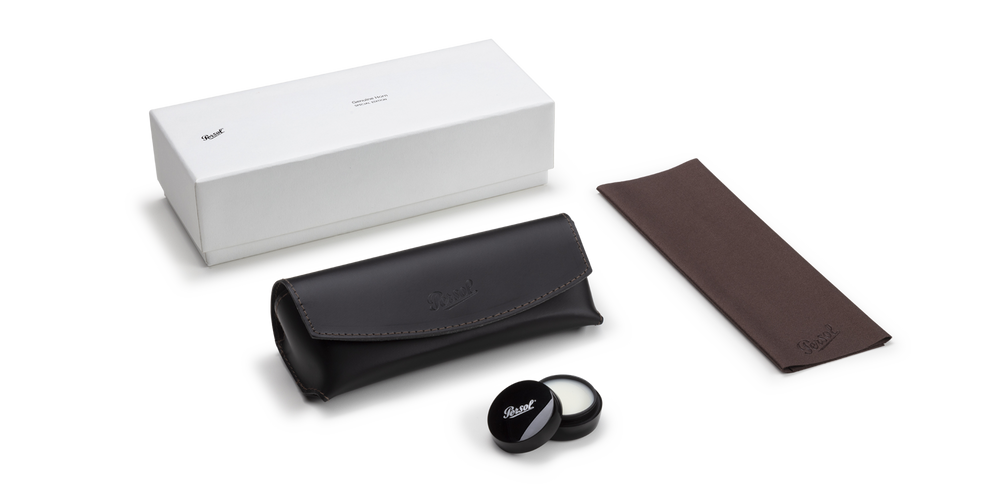 Persol 649 Series - Horn with Light Brown Horn Frame and Grey Lenses - Image 6