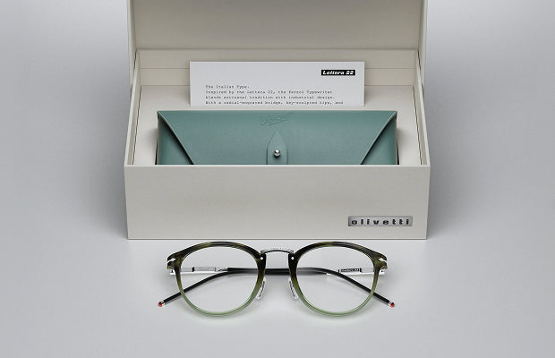 Official image for Persol x Olivetti collaboration