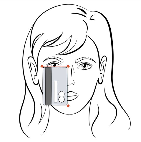 Size Guide Face and Credit Card